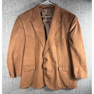 Circle S Men’s Brown Suede Western Sport Coat Blazer Size 50R Cowboy County
